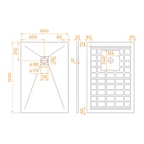 Поддон для душа RGW Stone Tray-G 120x80 камень, графит 14152812-02-11