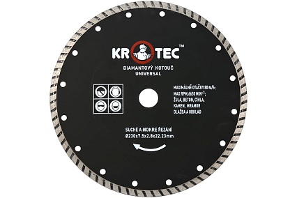 Диск алмазный универсальный (230x22.2 мм) KROTEC 5606020