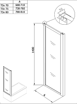 Шторка для ванны Kolpa-San Orion TSv 75 см SILVER