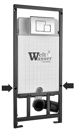 Кнопка смыва WeltWasser Marberg 507 SE MT-BL черный матовый