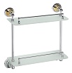 Полочка Bemeta Retro 144202128 40 см двойная, хром, золото