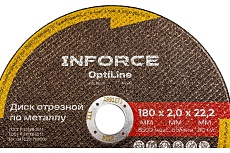 Диск отрезной по металлу OptiLine (180x2.0x22.2 мм) Inforce INB18020