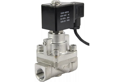 Электромагнитный клапан DN.ru V2W-901P-NC Ду15 Ру6-100 НЗ PTFE 220В AC D130-02730