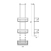 Полка Emco System2 3545 001 25, 22 см хром