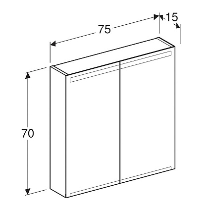 Мебель для ванной Geberit Smyle Square 75 см, 3 в 1, белый