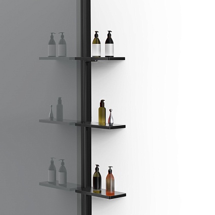 Душевая перегородка Vincea Walk-In VSW-1HWS110CGB 110x200 черный матовый, тонированное