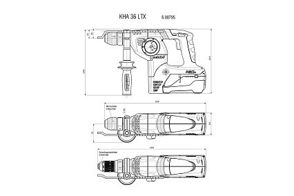 Аккумуляторный перфоратор Metabo KHA 36 LTX 600795650