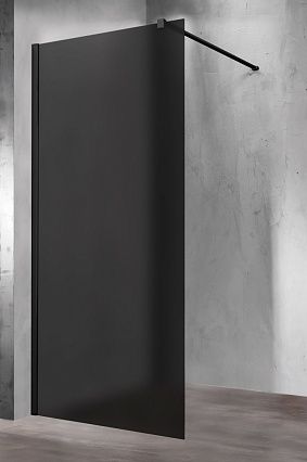 Душевая перегородка Vincea Walk-In VSW-1H900GFB 90x200 черный матовый, матовое тонированное