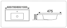 Раковина CeramaLux NYJ 839-60 60 см