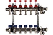 Коллекторная группа ELSEN 1", 6 контуров, размер отвода-3/4", нержавеющая сталь EMi03.06