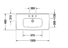 Раковина-столешница Duravit DuraStyle 100