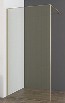 Душевая перегородка Vincea Walk-In VSW-7HS100GWG 100x200 матовое золото, с золотыми нитями