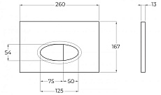 Кнопка смыва BelBagno BB051CR для BB020, BB025, BB026, хром