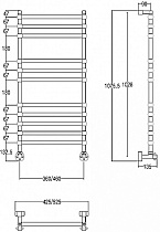 Полотенцесушитель водяной Margaroli Sole 464TS4711OB бронза