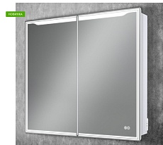 Зеркальный шкаф Art&Max Merano 90x80 см AM-Mer-900-800-1D-R-DS-F с подсветкой, анти-пар