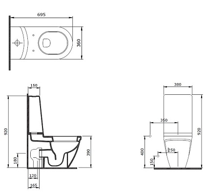 Бачок для унитаза Bocchi Taormina Arch 1126-001-0120 белый