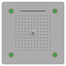 Верхний душ RGW Shower Panels SP-73 50x50 многофункциональный