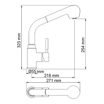 Смеситель для кухни WasserKRAFT A8237, светлая бронза