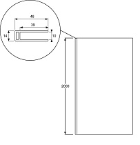 Боковая стенка Jacob Delafon Contra 90x200 E22FT90-GA