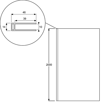 Боковая стенка Jacob Delafon Contra 90x200 E22FT90-GA