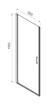 Душевая дверь Vincea Alpha VDP-3AL950MT 95x195 хром, текстурная