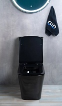 Унитаз-компакт Gid Tr2170BL безободковый, черный глянцевый