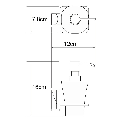 Дозатор жидкого мыла WasserKRAFT Leine K-5099WHITE белый