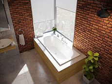 Стальная ванна Bette Ocean 170x80 см с шумоизоляцией, перелив сзади, с BetteGlasur ® Plusl и покрытием анти-слип