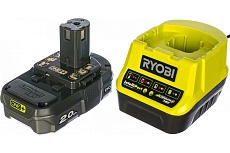 Набор Ryobi ONE+ RC18120-120 5133003368 аккумулятор (18 В; 2.0 А*ч; Li-Ion) и зарядное устройство RC18120