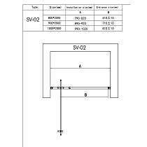 Душевая дверь RGW Stilvoll SV-02B 100x200 распашная, прозрачное, черный