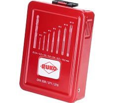 Набор машинных метчиков RUKO M3-M12 + сверла HSSE, 14 предметов 245052