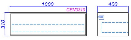 Тумба подвесная Aqwella 5 stars Genesis 100 миллениум серый