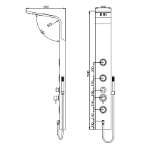 Душевая панель RGW Shower Panels SP-04 матовый хром