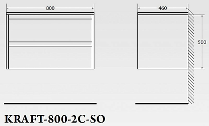 Тумба с раковиной BelBagno Kraft 80 см Rovere Galifax Bianco