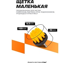 Щетки сменные для уборки, химчистки автомобиля, набор 4 предмета WMC TOOLS WMC-7713(58508)