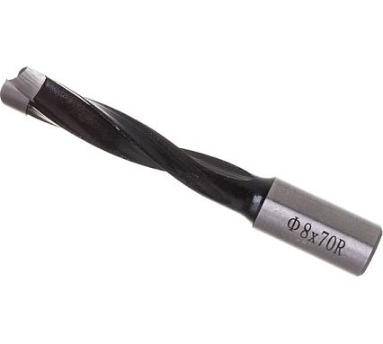 Сверло присадочное усиленное "глухое" (8x70 мм; S=10x20 мм; RH) ROTIS 412.0870R
