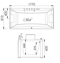 Акриловая ванна Gemy G9076 B 177x81 с г/м