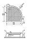 Поддон для душа Dush-ka Pluto 1/4 80x80