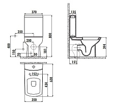 Чаша для унитаза Creavit Lara LR360-11SI00E-0000 черный