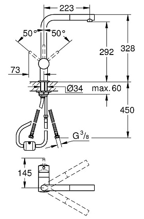 Смеситель для кухни Grohe Minta 32168000