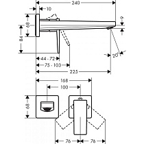 Смеситель для раковины Hansgrohe Metropol 32526140 шлифованная бронза