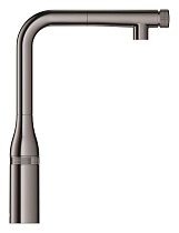 Смеситель для кухни Grohe Essence SmartControl 31615A00 с вытяжным изливом, темный графит глянец