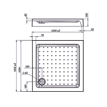 Поддон для душа Vincea VST-3AS 100x100 квадратный