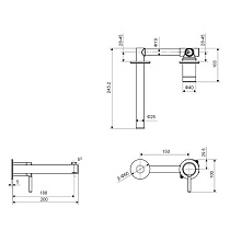 Смеситель для раковины Excellent Pi AREX.1214BL черный матовый