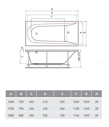 Акриловая ванна Vayer Boomerang 160x70