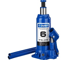 Гидравлический бутылочный домкрат 6т, 215-415мм, Зубр Профессионал T50 43060-6_z01