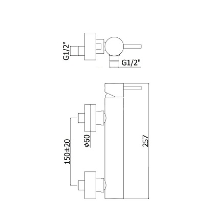 Смеситель для душа AQUAme Siena AQM6213BG шлифованное золото