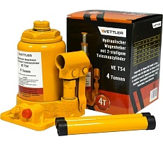 Гидравлический домкрат Vettler 4т бутылочный двуштоковый 155x365 VETS4
