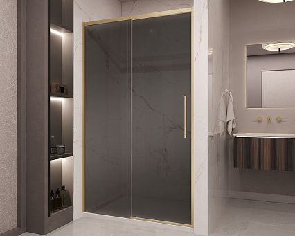 Душевая дверь Vincea Stella VDS-1ST120CGG 120x200 брашированное золото, тонированная