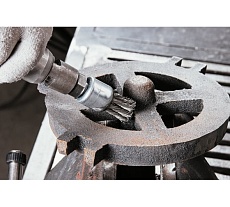Щетка кистевая витая с хвостовиком 25 мм, проволока - INOX 0.50 мм DeBever DB80163400